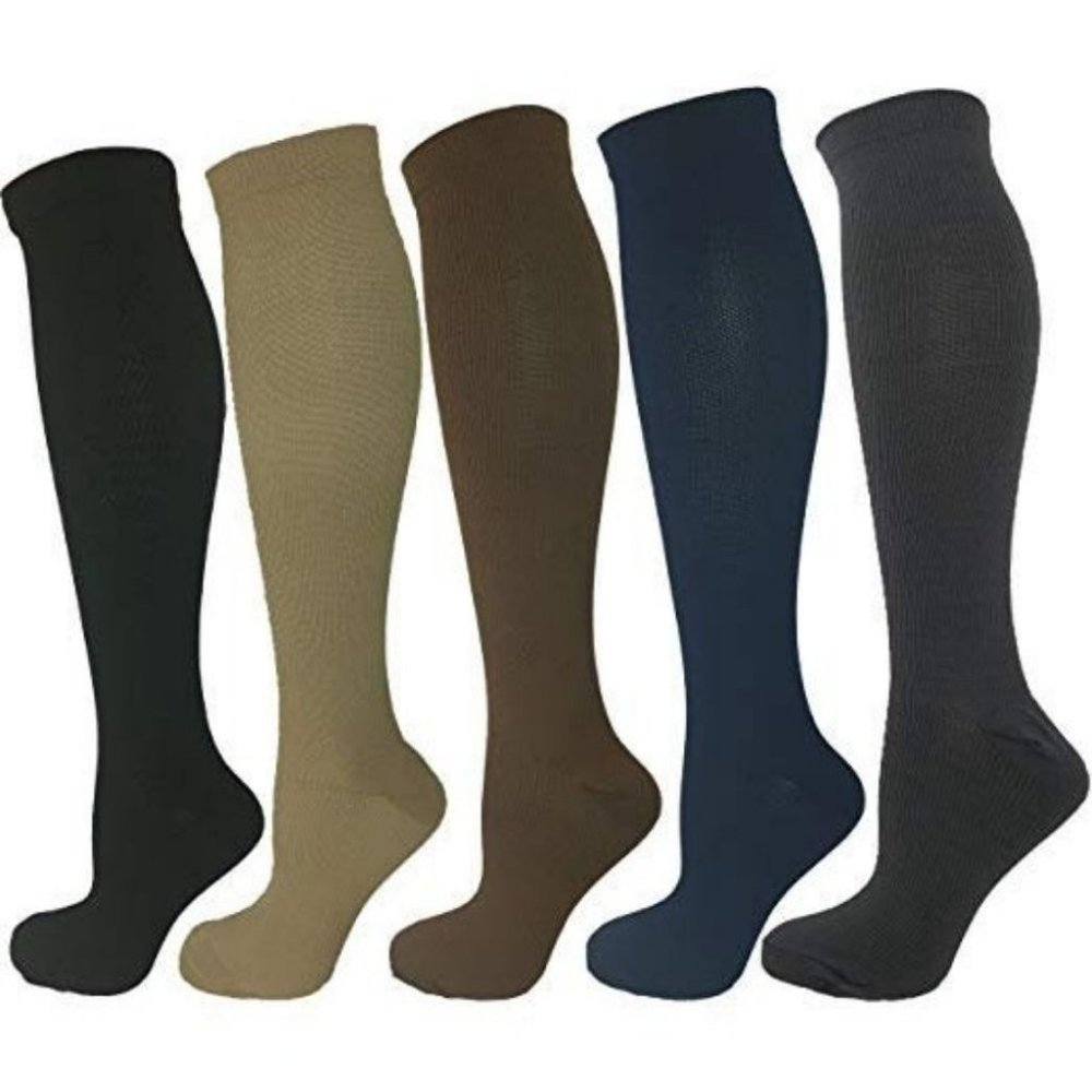 Ladies Compression Socks, Pack of 5 Moderate Mediu